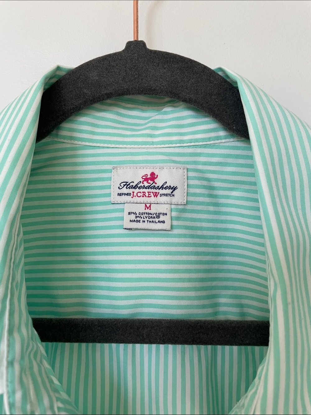 J. Crew Mint Stripe Button-Down Shirt